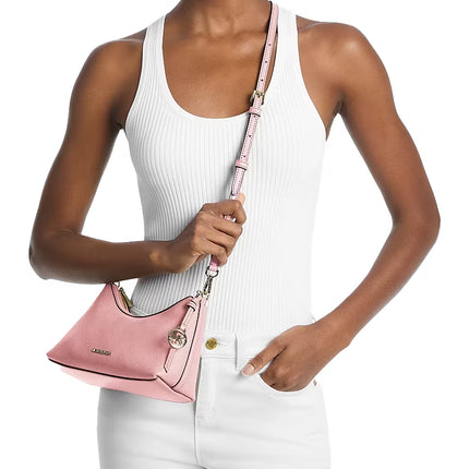 Michael Kors Women's Sammy Small Pebbled Leather Convertible Crossbody Bag Powder Blush/Gold