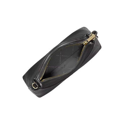 Michael Kors Women's Sammy Small Pebbled Leather Convertible Crossbody Bag Black/Gold