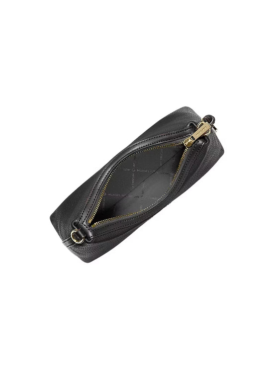Michael Kors Women's Sammy Small Pebbled Leather Convertible Crossbody Bag Black/Gold