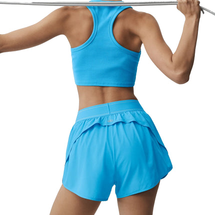 alo Women's Aspire Tank Azure Blue/White