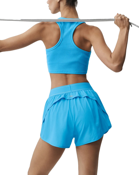 alo Women's Aspire Tank Azure Blue/White