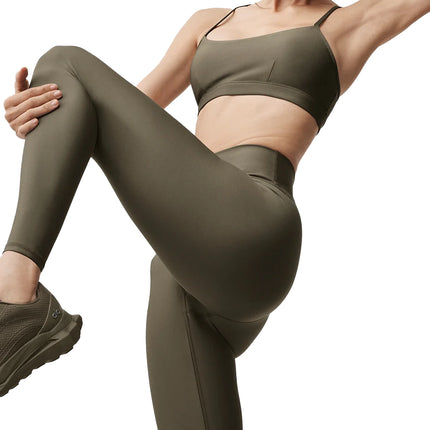 alo Women's Airlift Intrigue Bra Olive Tree