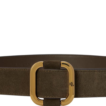 Polo Ralph Lauren Women's Slide-Buckle Suede Belt Botanic Green