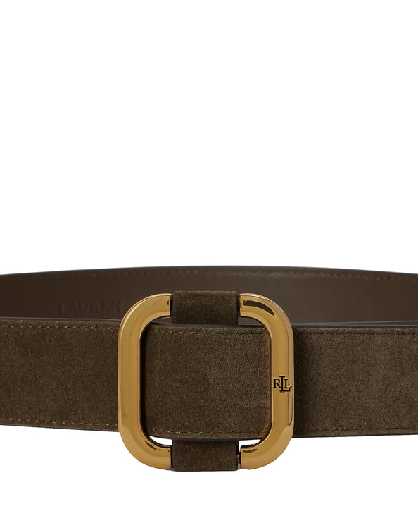 Polo Ralph Lauren Women's Slide-Buckle Suede Belt Botanic Green