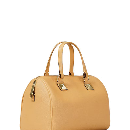 Michael Kors Women's Grayson Medium Pebbled Leather Duffel Bag Honeywheat/Gold