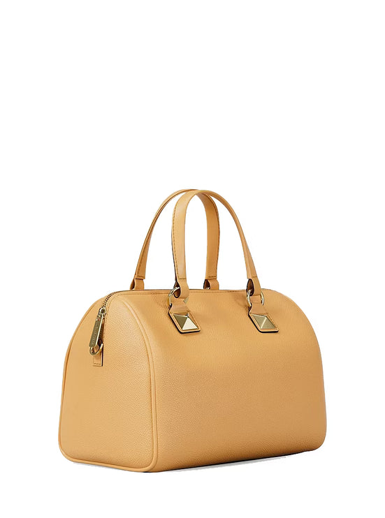 Michael Kors Women's Grayson Medium Pebbled Leather Duffel Bag Honeywheat/Gold