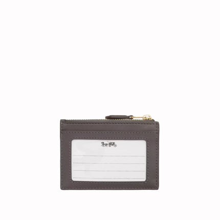 Coach Women's Mini Skinny Id Case With Quilting Gold/Slate
