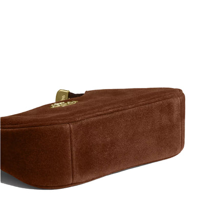 Coach Women's Teri Mini Crossbody Bag Suede/Gold/Warm Brown