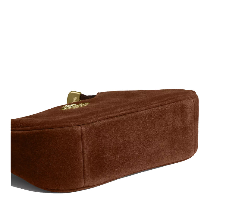 Coach Women's Teri Mini Crossbody Bag Suede/Gold/Warm Brown