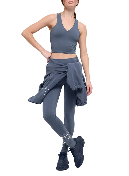 alo Women's Airbrush Real Bra Tank Bluestone