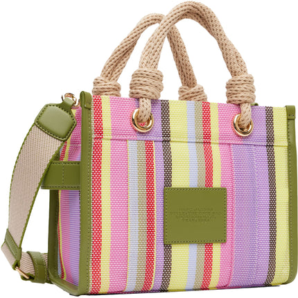 Marc Jacobs Women's The Stripe Mesh Small Tote Bag Purple Multi