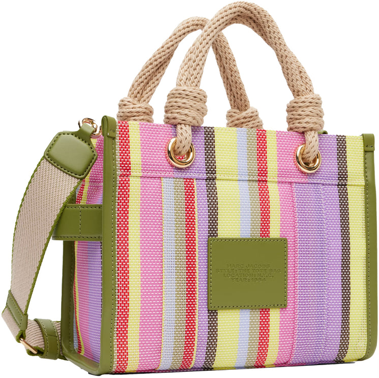 Marc Jacobs Women's The Stripe Mesh Small Tote Bag Purple Multi