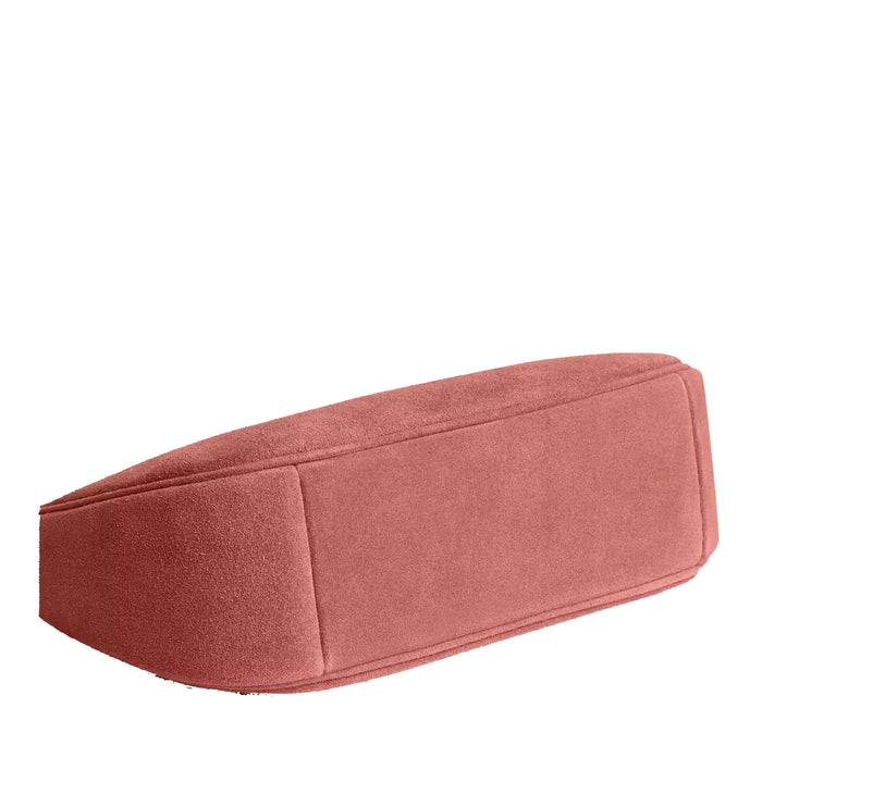 Coach Women's Teri Shoulder Bag Suede/Gold/Blush Pink