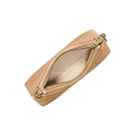 Michael Kors Women's Sammy Small Pebbled Leather Convertible Crossbody Bag Camel/Gold