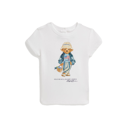 Polo Ralph Lauren Baby Polo Bear Cotton Jersey Tee White