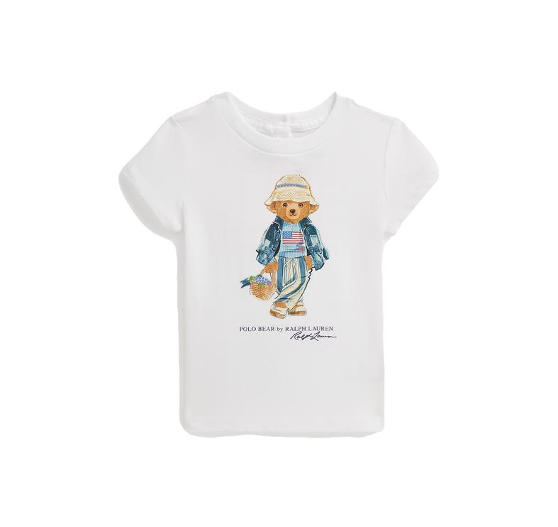 Polo Ralph Lauren Baby Polo Bear Cotton Jersey Tee White