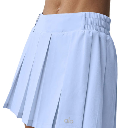 alo Women's Rally Tennis Skirt Light Provence Blue