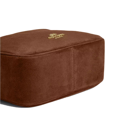 Coach Women's Carey Crossbody Bag Suede/Gold/Warm Brown