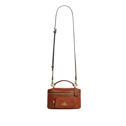 Coach Women's Rainer Crossbody Bag 18 With Pocket Gold/Cinnamon