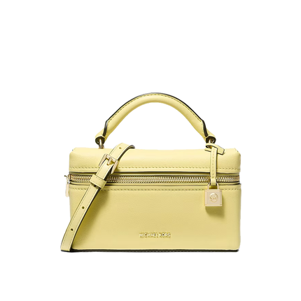 Michael Kors Women's Jana Extra-Small Leather Convertible Crossbody Bag Lemon/Gold