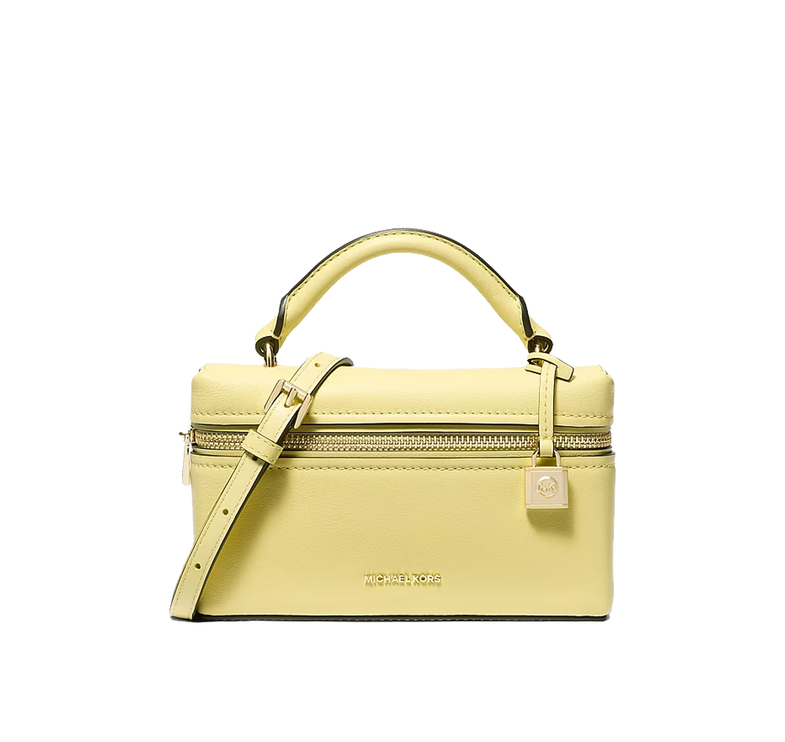 Michael Kors Women's Jana Extra-Small Leather Convertible Crossbody Bag Lemon/Gold