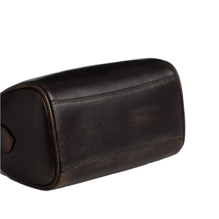 Coach Women's Mini Rowan Crossbody Bag In Loved Leather Silver/Black Brown