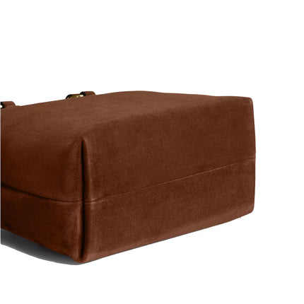 Coach Women's Station Carryall Bag Suede/Gold/Warm Brown