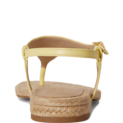 Polo Ralph Lauren Women's Everley III Nappa Leather Sandal Lemon Sorbet