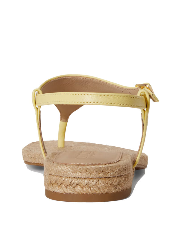 Polo Ralph Lauren Women's Everley III Nappa Leather Sandal Lemon Sorbet