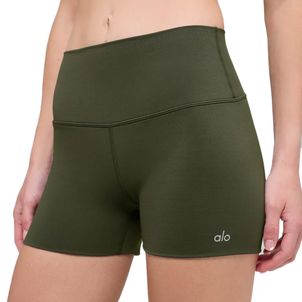 alo Women's 3" Softsculpt High-Waist Precision Short Green Olive