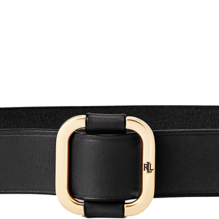 Polo Ralph Lauren Women's Slide-Buckle Leather Belt Black