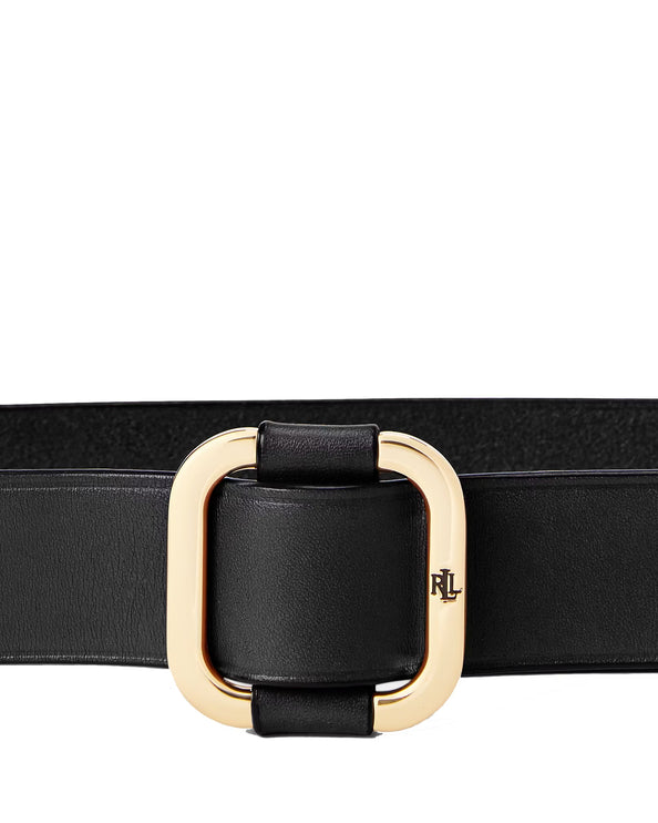 Polo Ralph Lauren Women's Slide-Buckle Leather Belt Black
