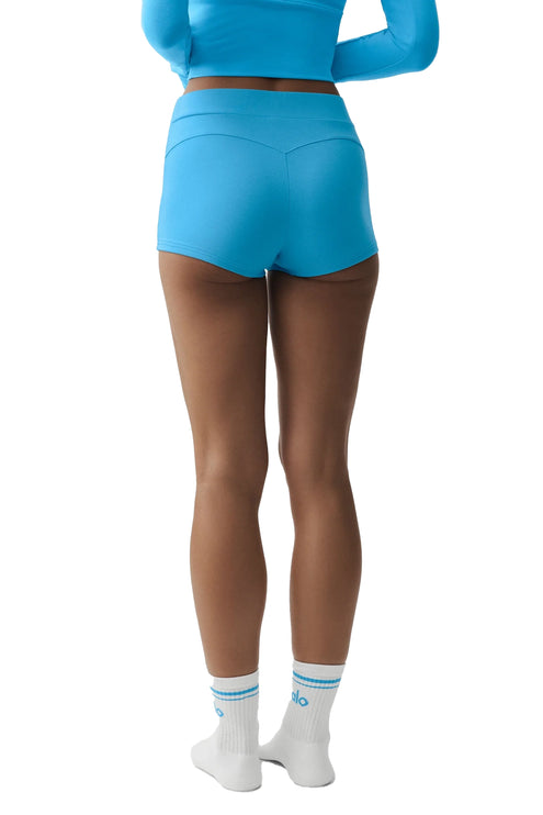 alo Women's Sway My Way Micro Short Azure Blue