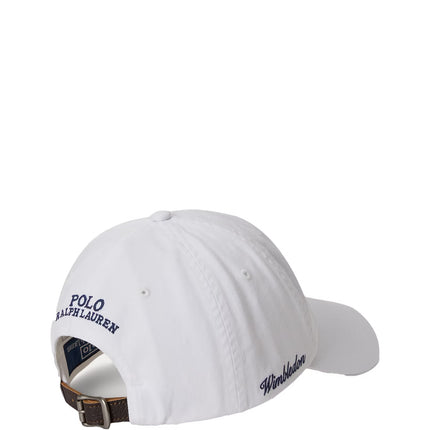 Polo Ralph Lauren Unisex Wimbledon Polo Bear Twill Cap White