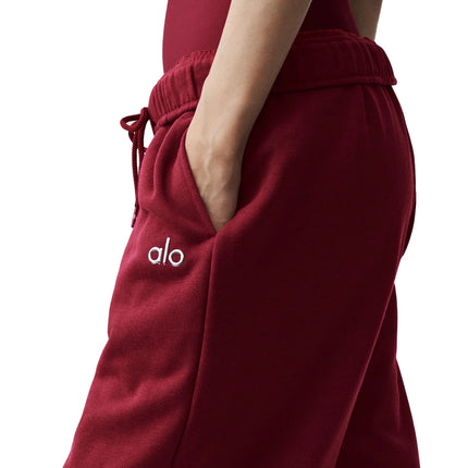alo Women's Accolade Straight Leg Sweatpant Summer Romance Red
