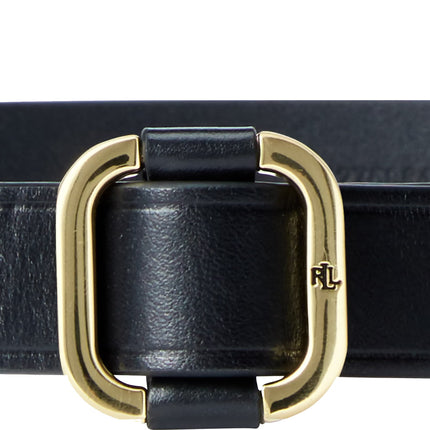 Polo Ralph Lauren Women's Leather Slide Buckle Belt Black