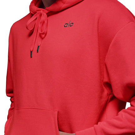 alo Unisex Accolade Hoodie Bright Red