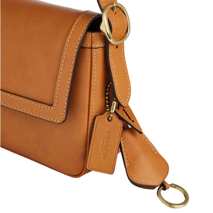 Coach Women's Etta Small Flap Shoulder Bag Gold/Brown