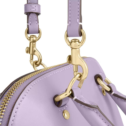 Coach Women's Lara Mini Satchel Bag Gold/Lilac