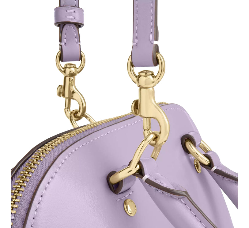 Coach Women's Lara Mini Satchel Bag Gold/Lilac