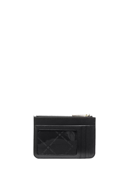 Michael Kors Women's Jet Set Travel Small Printed Houndstooth Print Coin Pouch Black/Camel