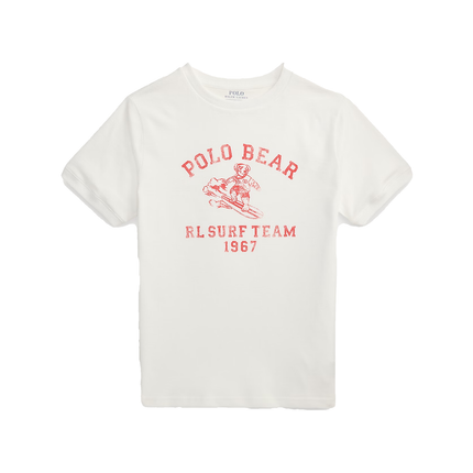 Polo Ralph Lauren Boy's Polo Bear Cotton Jersey Tee White