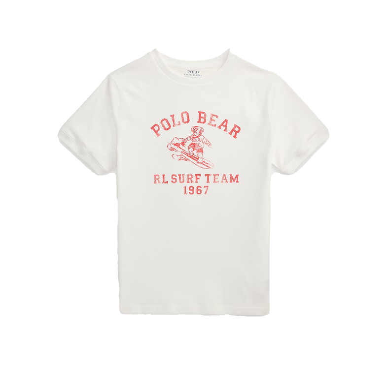 Polo Ralph Lauren Boy's Polo Bear Cotton Jersey Tee White