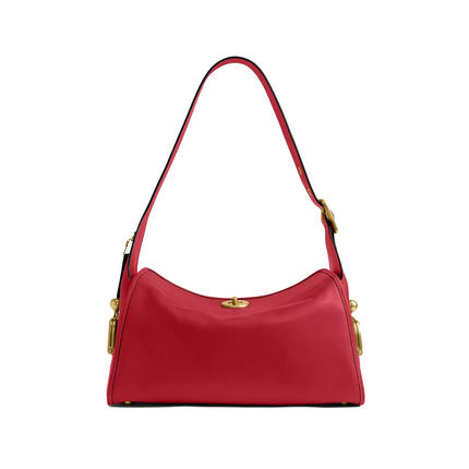 Coach Women's Turnlock Haversack Bag Brass/Scarlet
