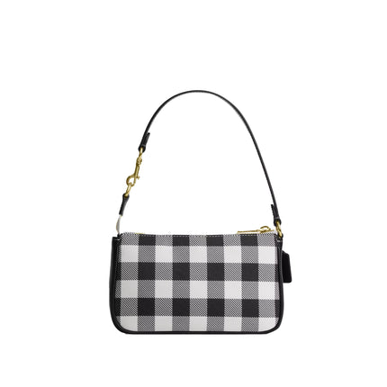 Coach Women's Nolita 19 With Gingham Print And Charm Gold/Black Multi