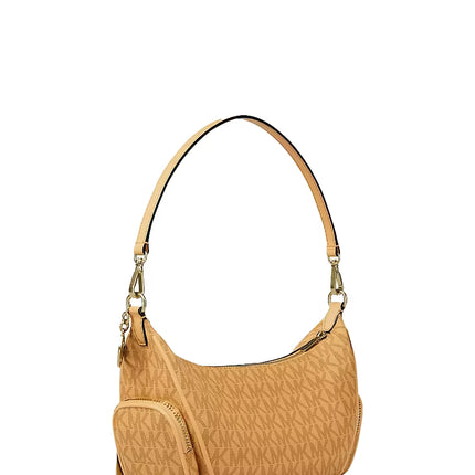 Michael Kors Women's Merritt Small Signature Logo Convertible Shoulder Bag Honeywheat/Gold
