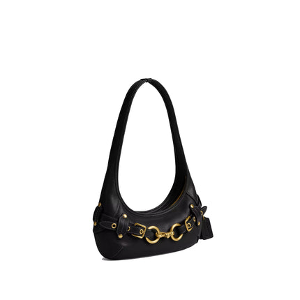 Coach Women's Belted Ergo Shoulder Bag 26 Brass/Black