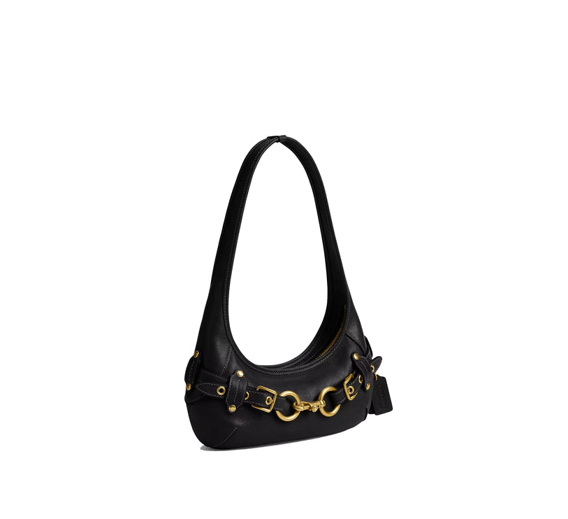 Coach Women's Belted Ergo Shoulder Bag 26 Brass/Black