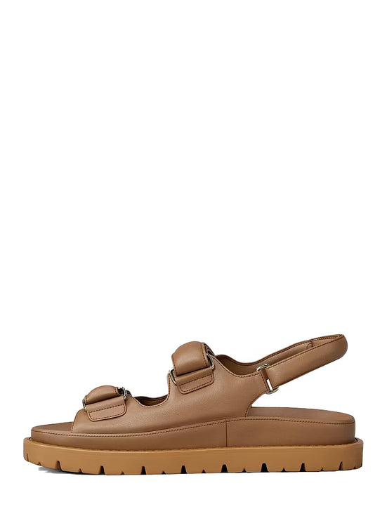 Michael Kors Women's Holland Sandal Luggage/Gold