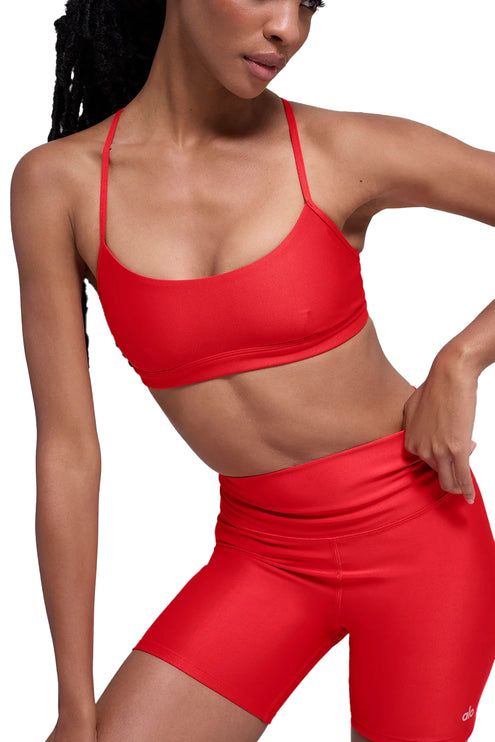 alo Women's Airlift Intrigue Bra Bright Red